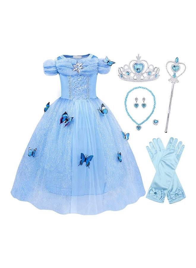 Adorable Princess Cosplay Fancy Party Dress Costume Set With Accessories Kit 130cm - Image 1